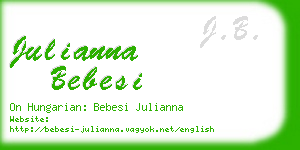 julianna bebesi business card